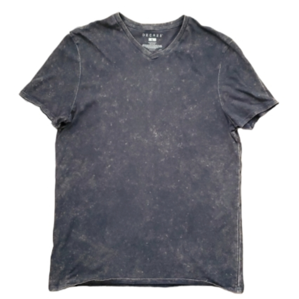 Decree Mens Grey‎ Short Sleeve Marbled Shirt Size Large